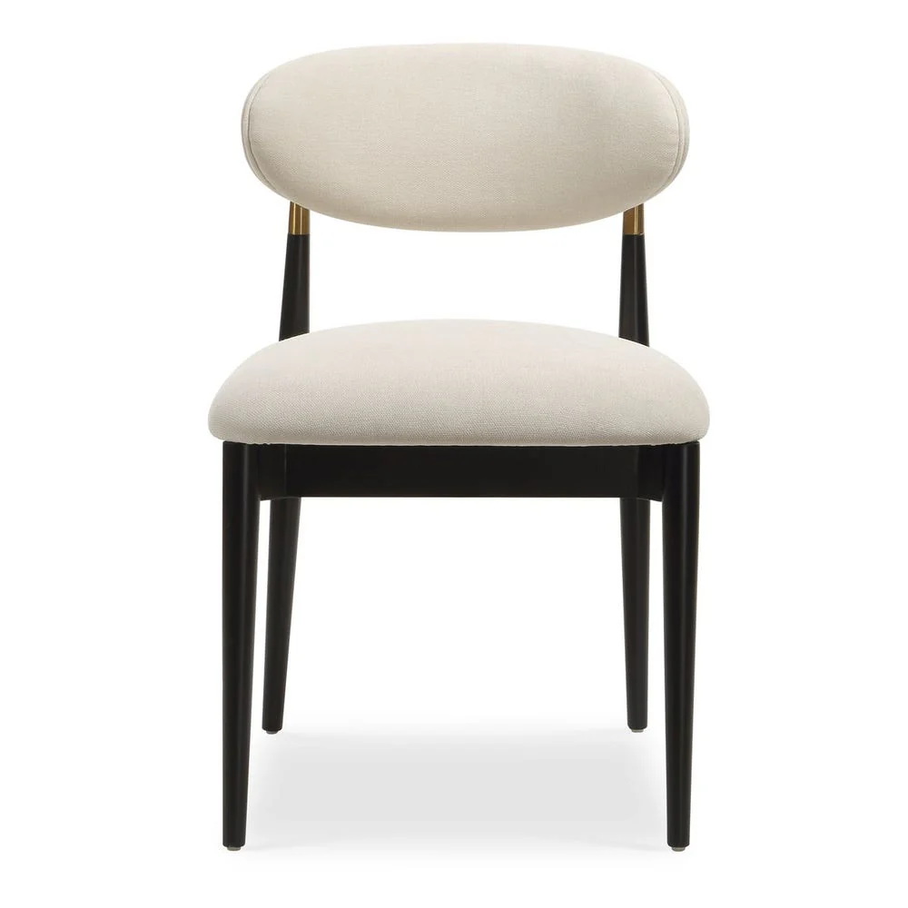 Uttermost Moxie Off- White Velvet Armless Dining Chair - Image 3