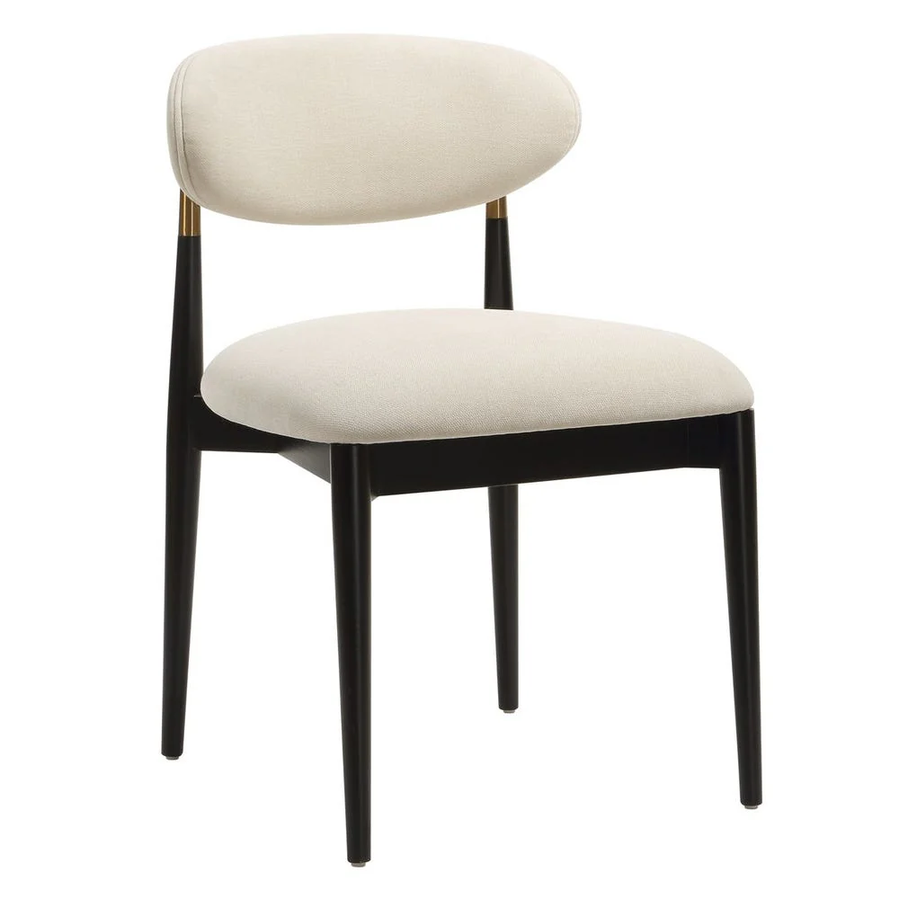 Uttermost Moxie Off- White Velvet Armless Dining Chair - Image 4