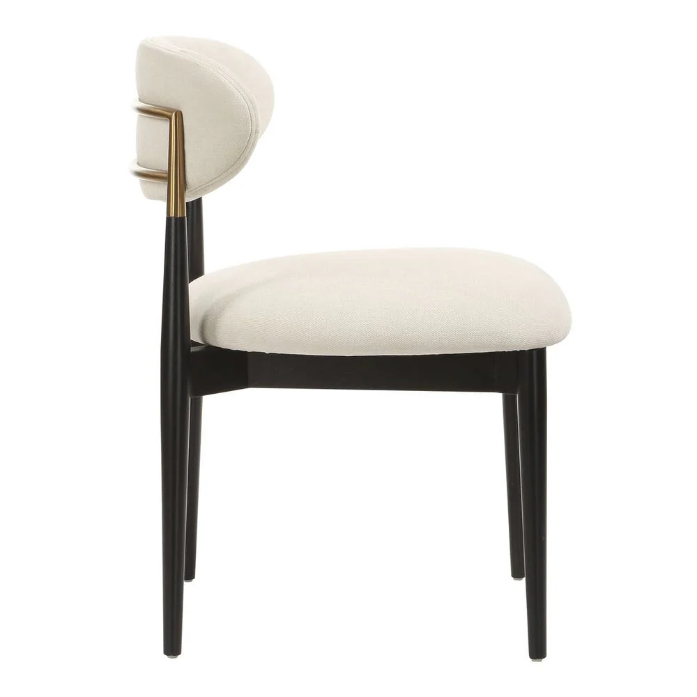 Uttermost Moxie Off- White Velvet Armless Dining Chair - Image 5