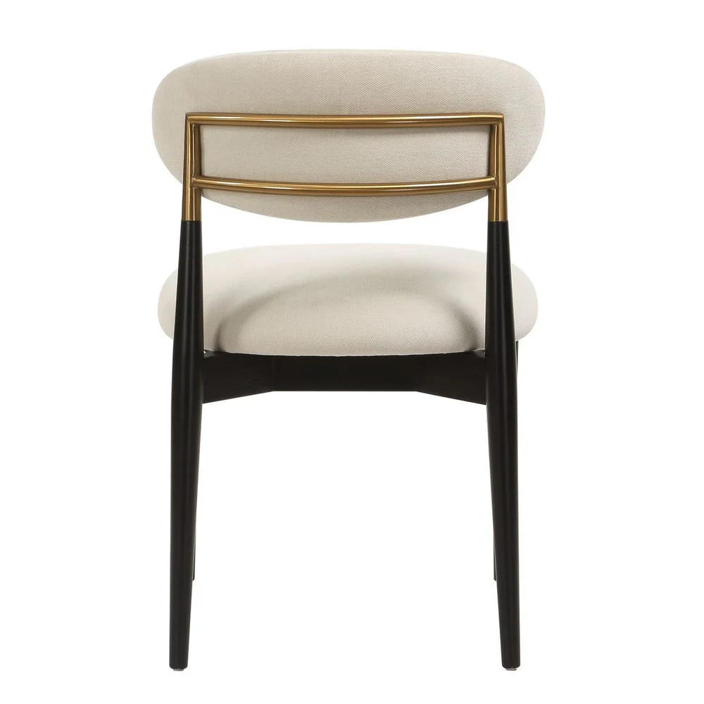 Uttermost Moxie Off- White Velvet Armless Dining Chair - Image 6