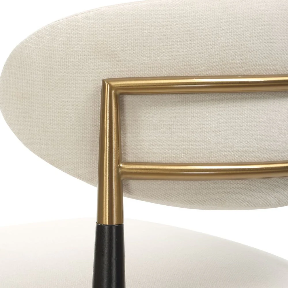Uttermost Moxie Off- White Velvet Armless Dining Chair - Image 9