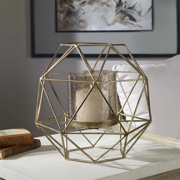 Uttermost Myah Geometric Globe Candleholder ~ Candle Included