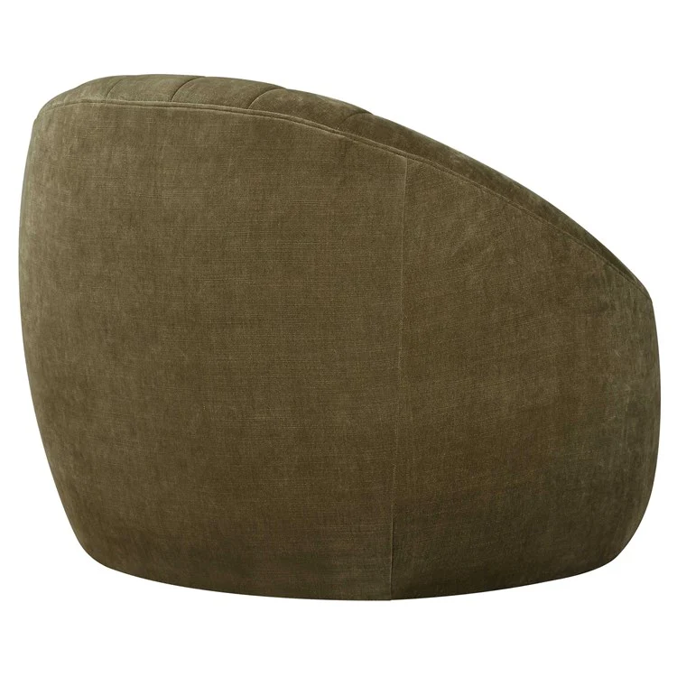 Uttermost Narrows Moss Green Velvet Chenille Channeled Swivel Chair - Image 6