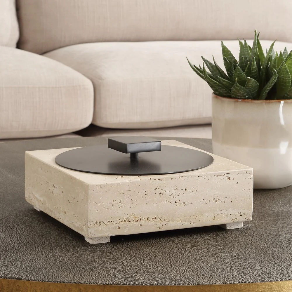 Uttermost Natural Luxe Travertine Box - Image 2