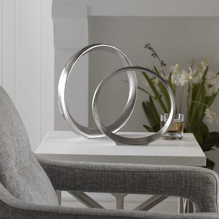 Uttermost Orbits Ring Nickel Set of 2 Sculptures
