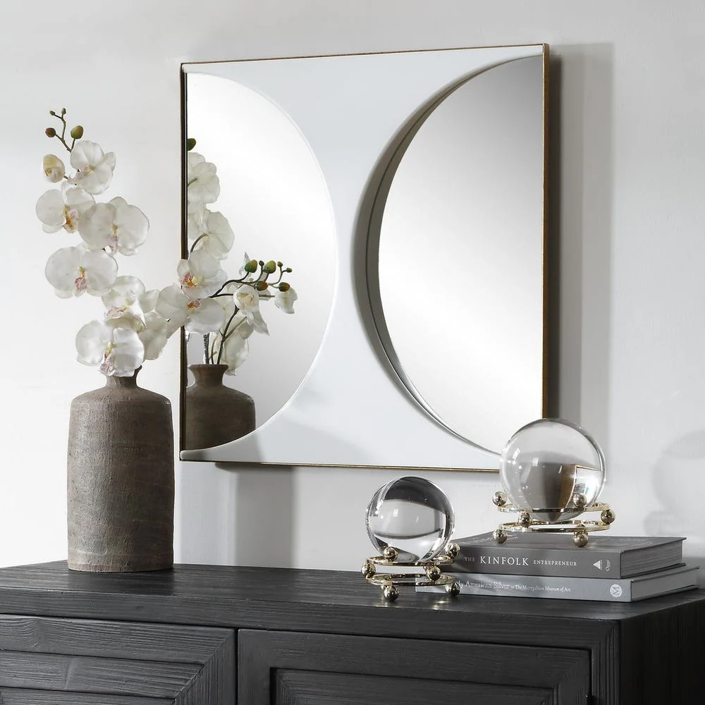 Uttermost New Moon Crisp White Wall Decor - Image 2