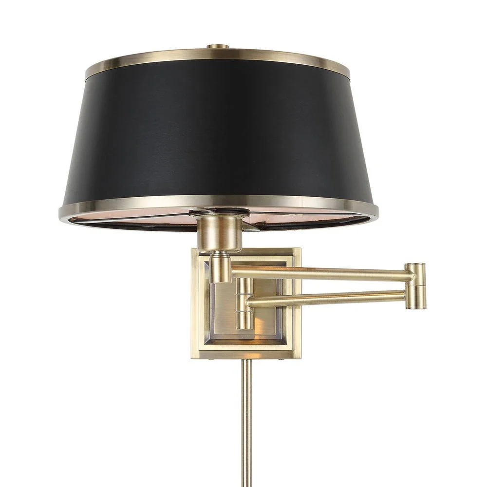 Uttermost Newmarket Black Faux Leather 1 Light Sconce - Image 10