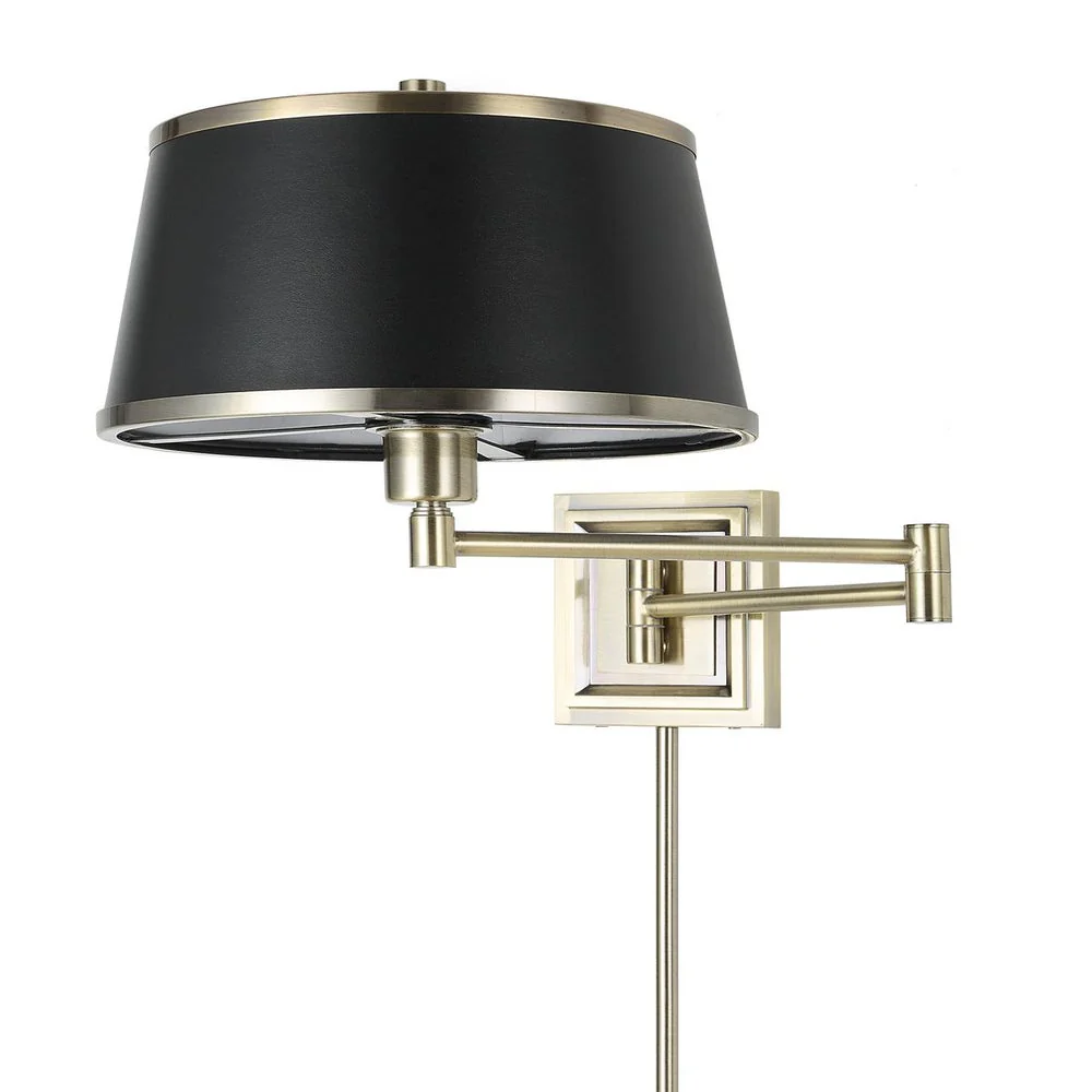 Uttermost Newmarket Black Faux Leather 1 Light Sconce - Image 5