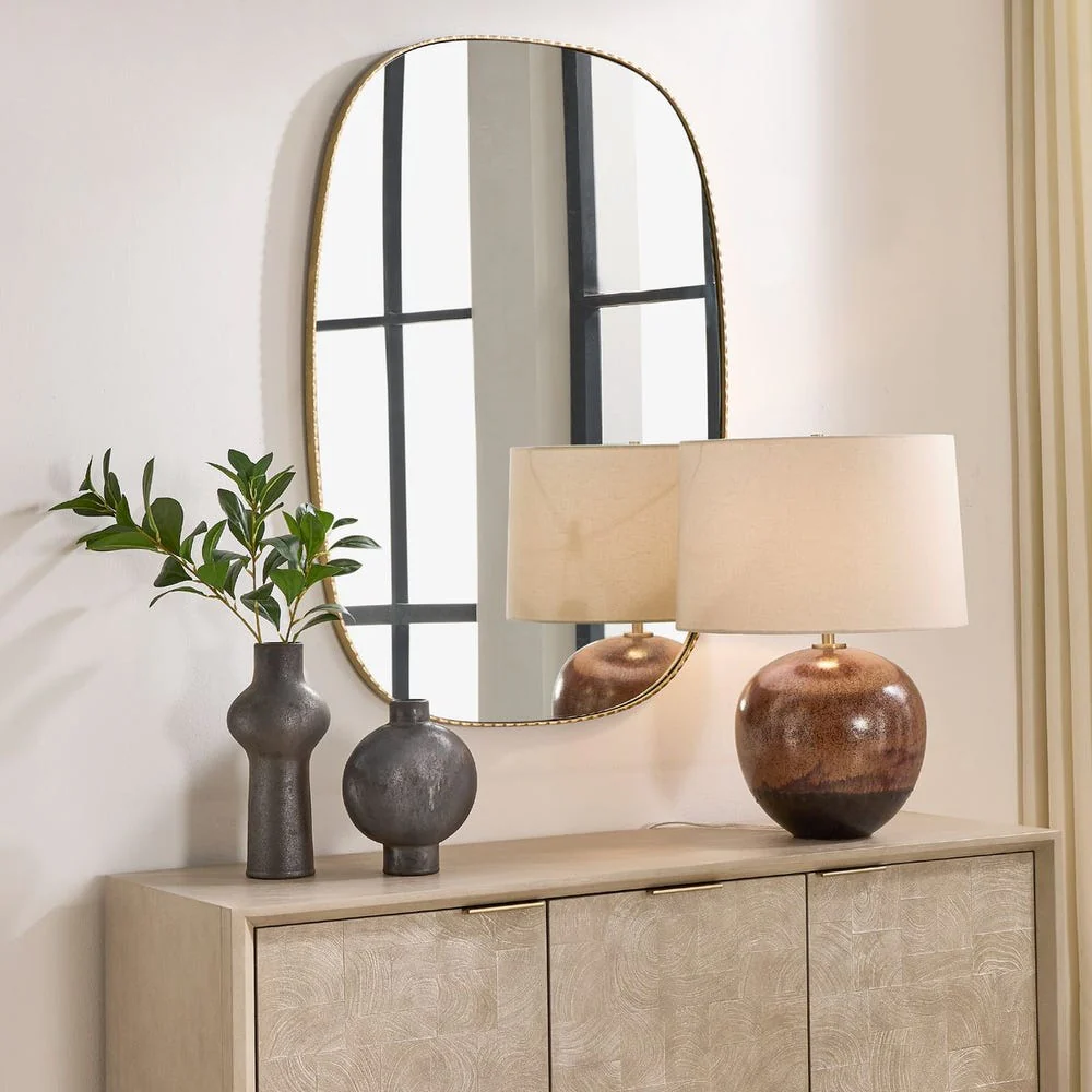 Uttermost Nidia Antique Gold Scalloped Mirror - Image 2