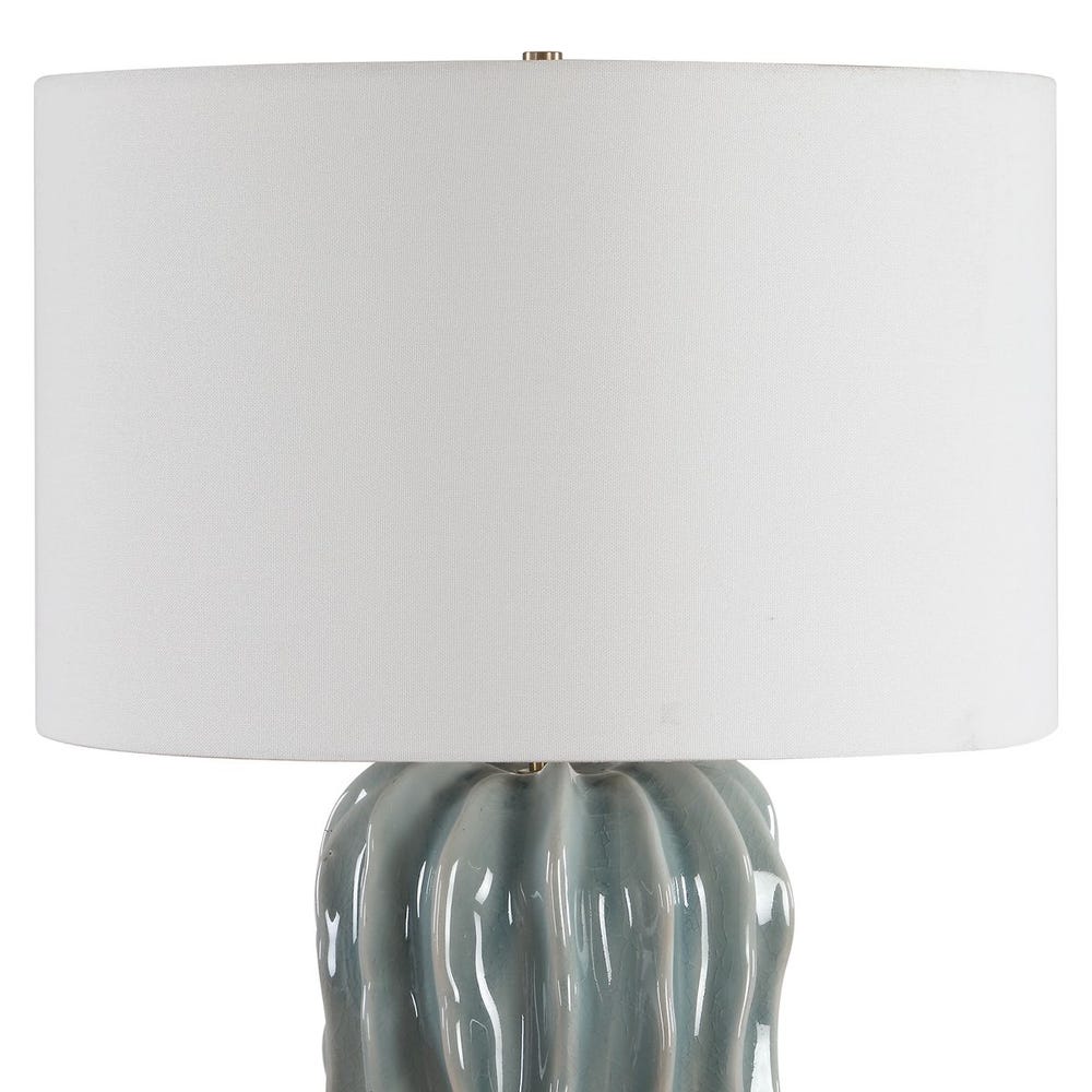 Uttermost Niese Serene Light Blue Glaze Table Lamp - Image 4