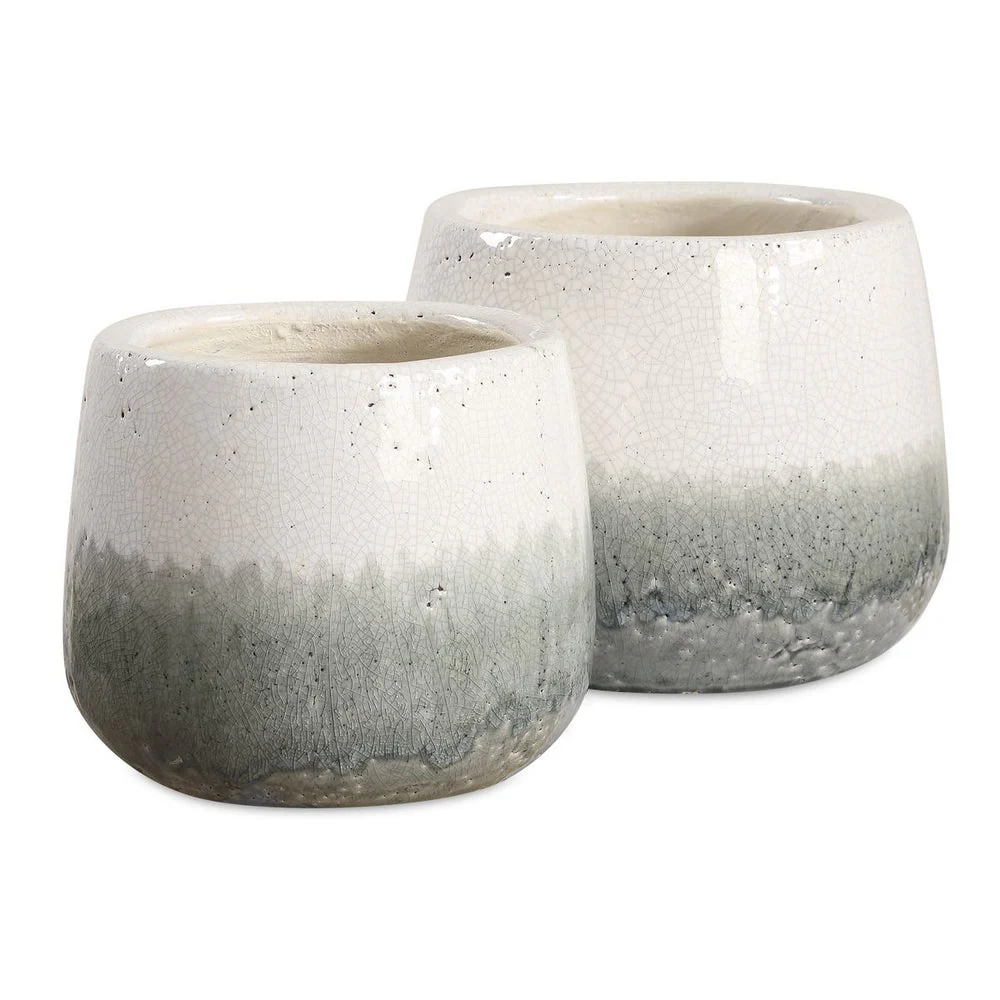 Uttermost Nimbus Blue And Gray Mingling Base Set of 2 Vases - Image 2