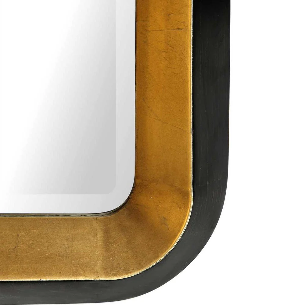 Uttermost Niva Iron Metallic Gold Leaf Mirror - Image 4