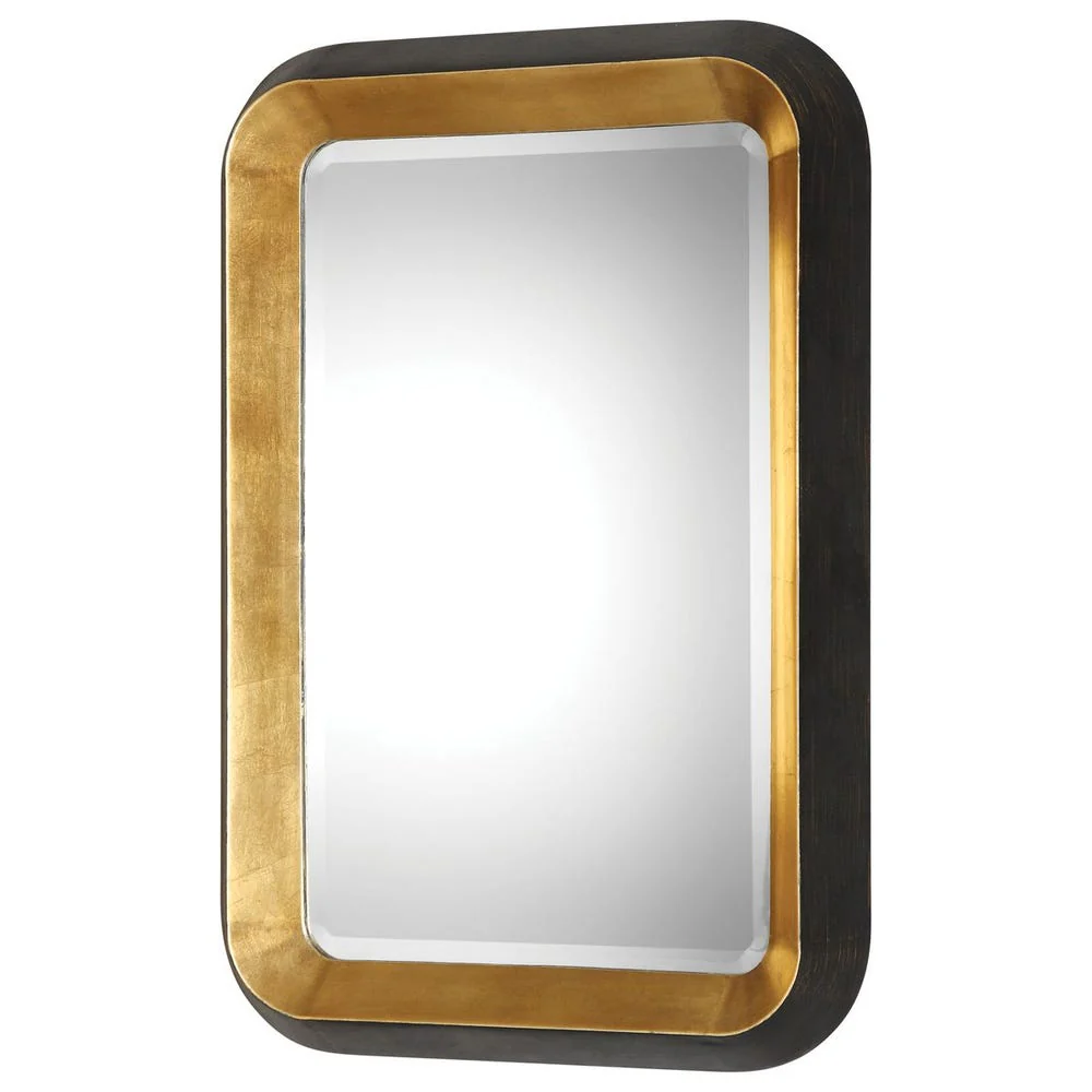 Uttermost Niva Iron Metallic Gold Leaf Mirror - Image 5