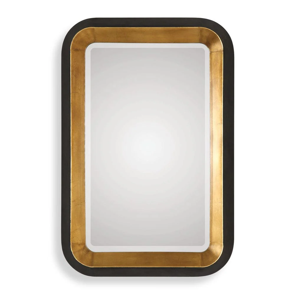 Uttermost Niva Iron Metallic Gold Leaf Mirror - Image 6
