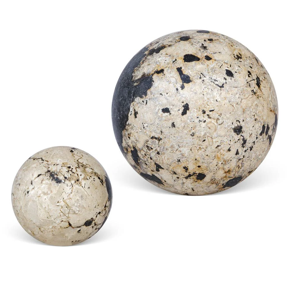 Uttermost Nouveau Stone Spheres ~ Set Of 2 ~ Indoor And Outdoor Use - Image 2