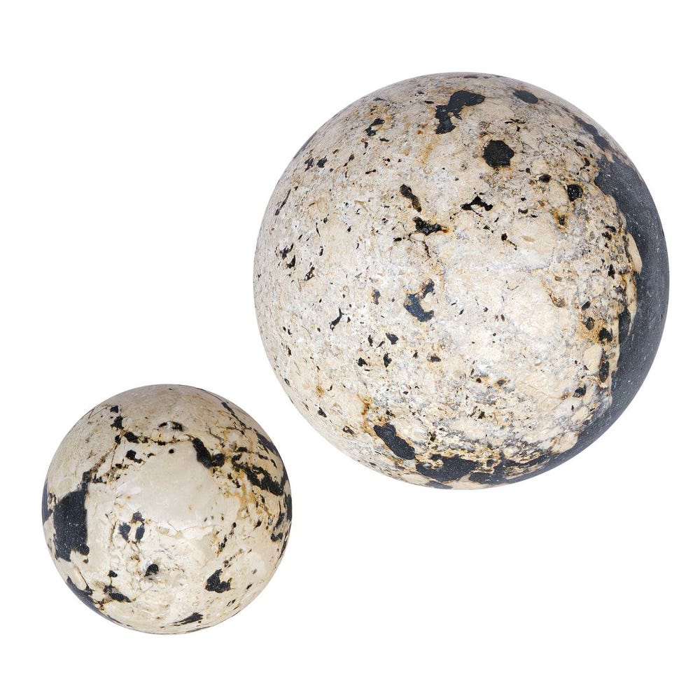 Uttermost Nouveau Stone Spheres ~ Set Of 2 ~ Indoor And Outdoor Use - Image 3