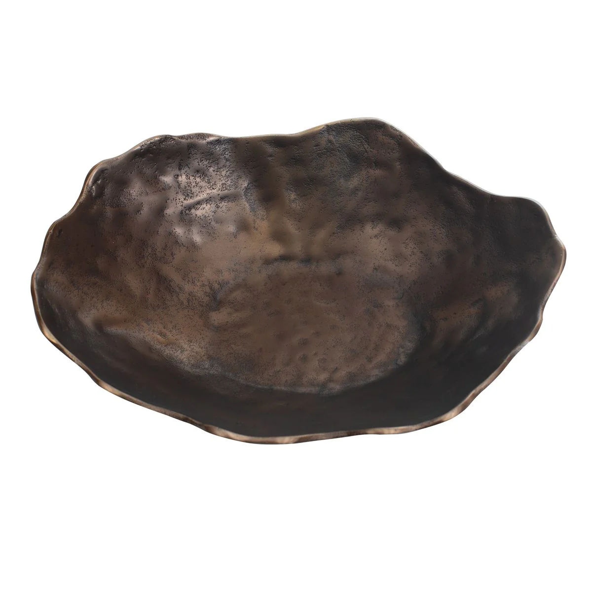 Uttermost Obscura Golden Dark Bronze Wavy Edge Decorative Bowl ~ Indoor And Outdoor Use - Image 6