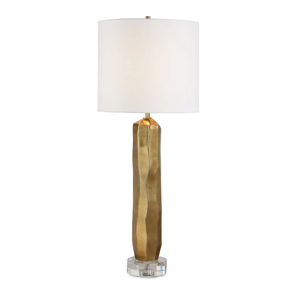 Uttermost Octavio Warm Gold Leaf Table Lamp - Image 3