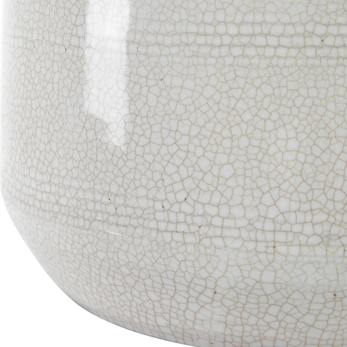 Uttermost Odawa Off-White Crackled Glazed Ceramic Table Lamp With Light Gray Linen Shade - Image 5