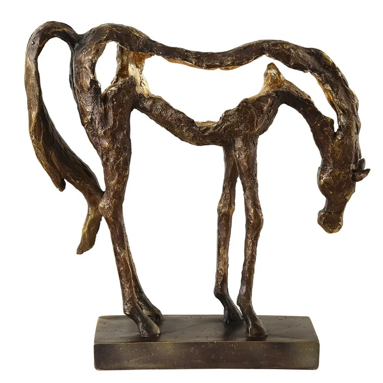 Uttermost Openly Grazing Antiqued Bronze Horse Sculpture - Image 7