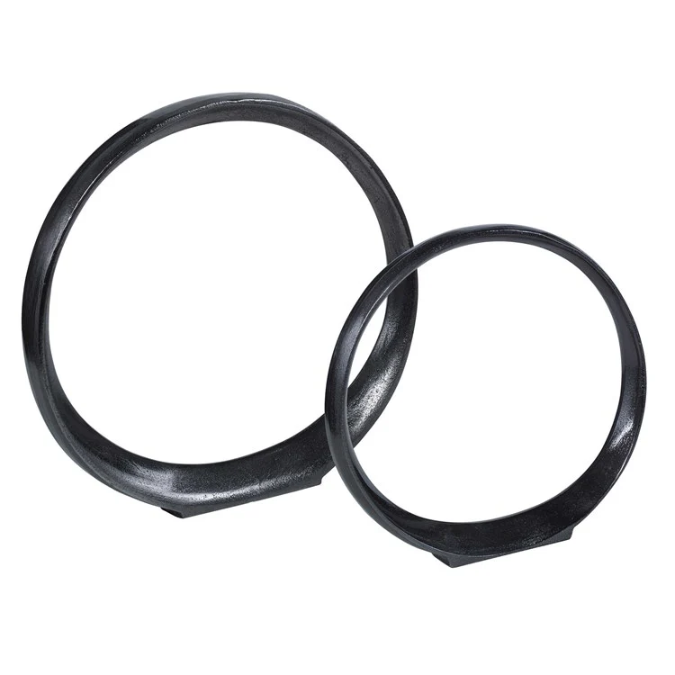 Uttermost Orbits Ring Black Nickel Set of 2 Sculptures - Image 6