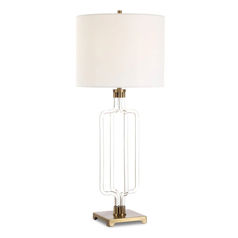 Uttermost Outline Clear Acrylic With Brass Accents Cordless Table Lamp - Image 4