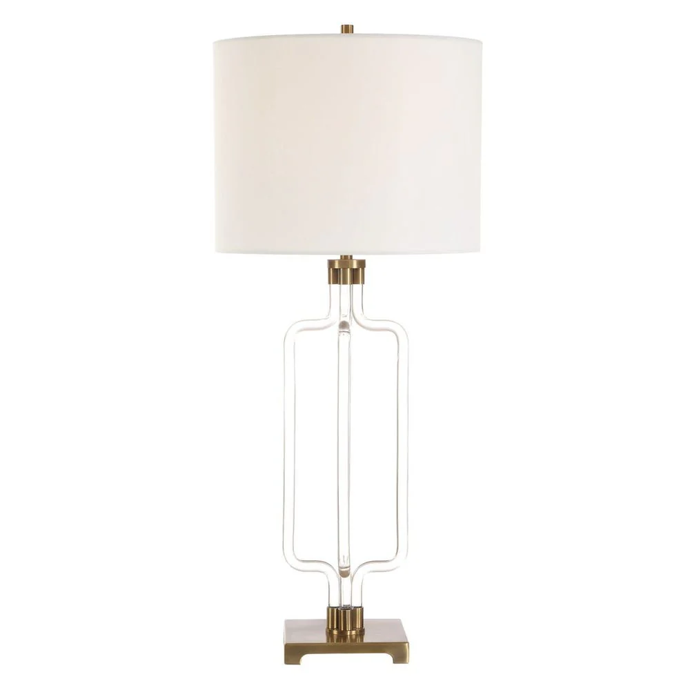 Uttermost Outline Clear Acrylic With Brass Accents Cordless Table Lamp - Image 6