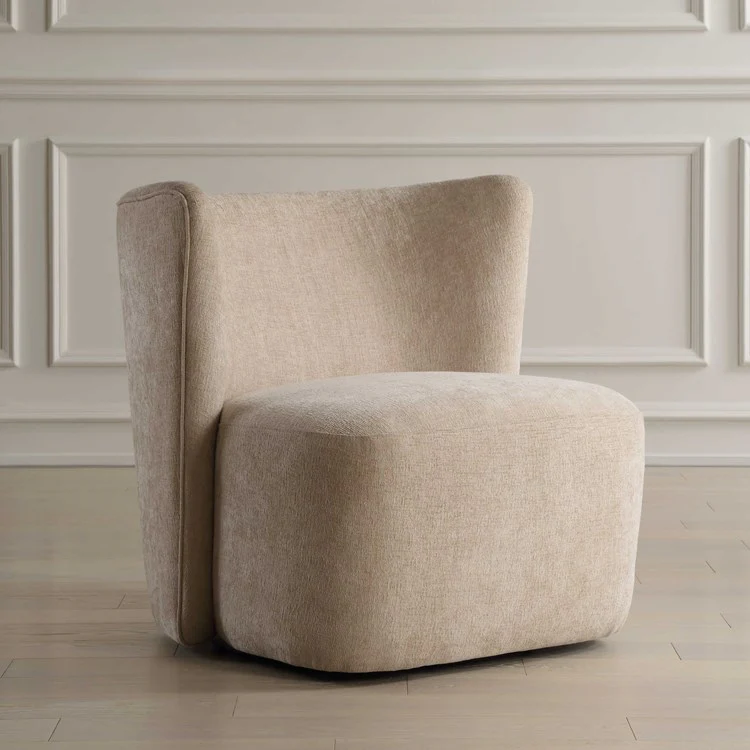 Uttermost Outlook Sand Fabric Swivel Chair - Image 3