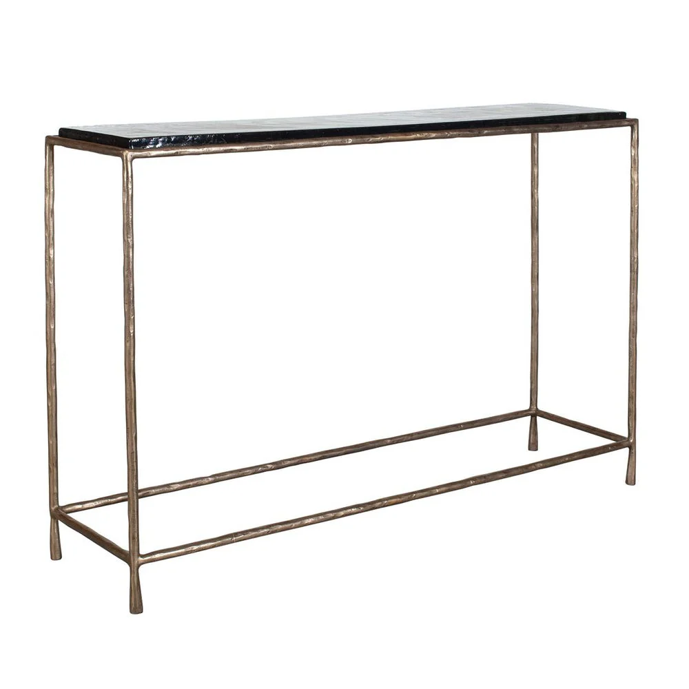 Uttermost Ovard Recycled Cast Glass Top Console Table - Image 2