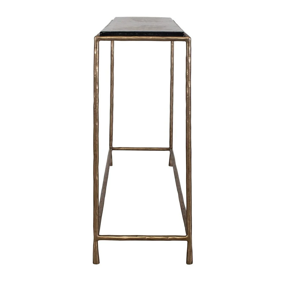Uttermost Ovard Recycled Cast Glass Top Console Table - Image 3