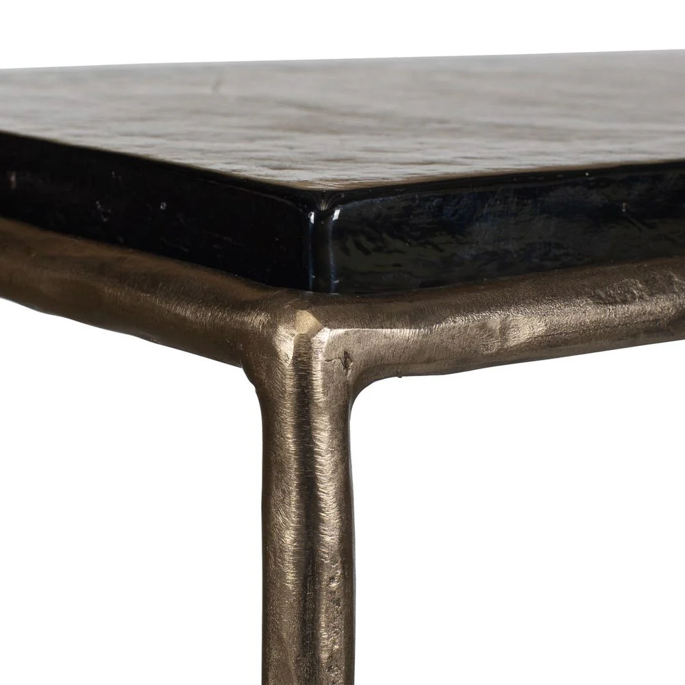 Uttermost Ovard Recycled Cast Glass Top Console Table - Image 5