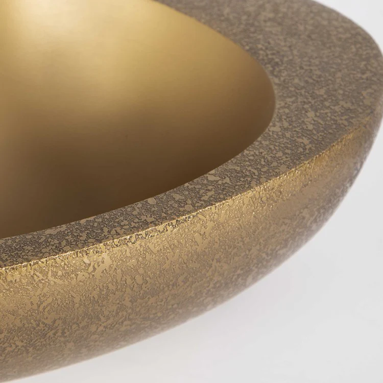 Uttermost Ovate Textured Antique Brass Set of 2 Organically Shaped Bowls - Image 4