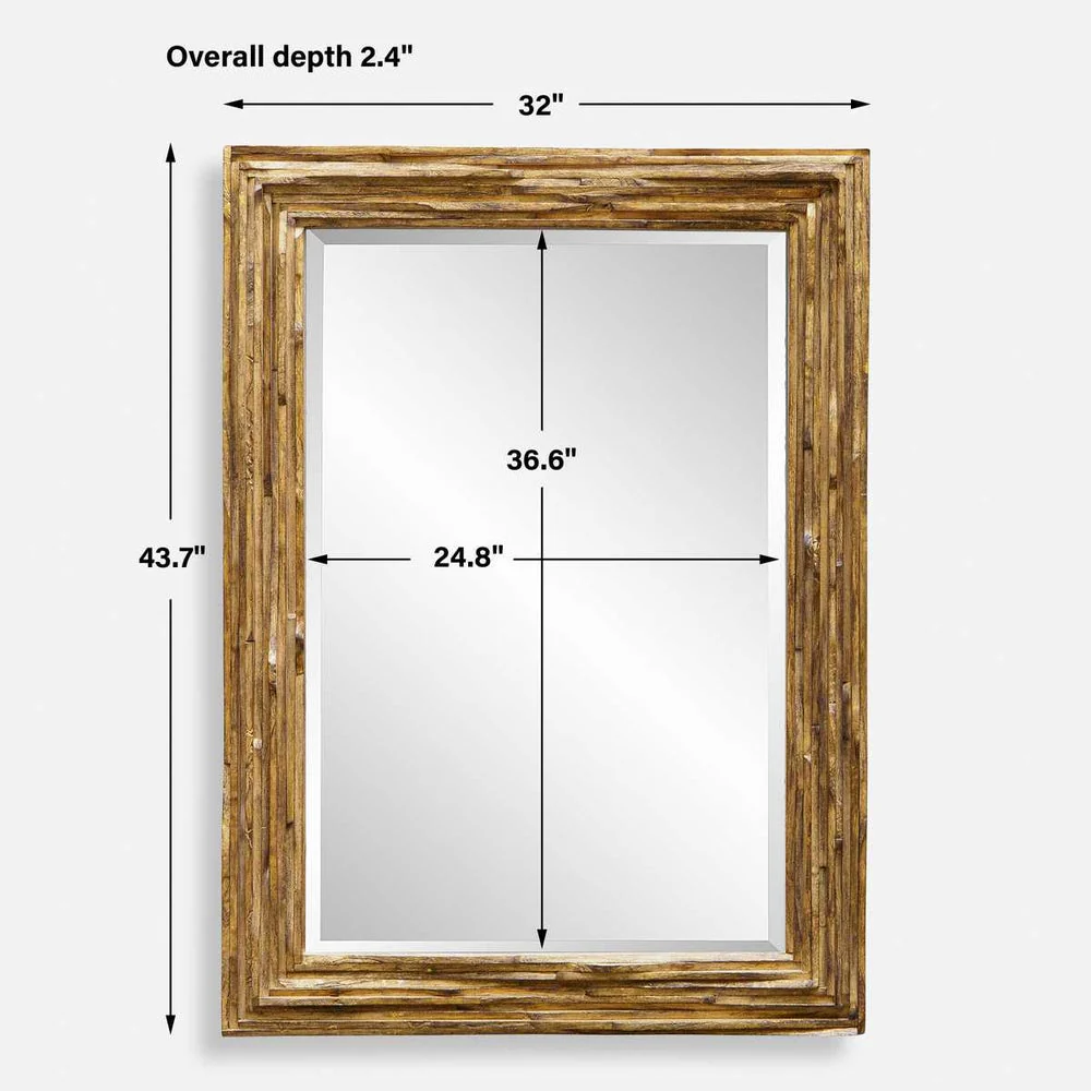 Uttermost Overlap Teakwood Mirror - Image 6