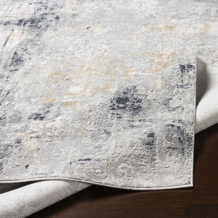 Uttermost Paoli Light Gray, Off White and Charcoal Modern Abstract Rug ~ 5'3" x 7'3" - Image 4