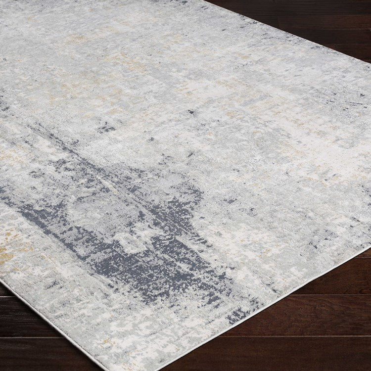 Uttermost Paoli Light Gray, Off White and Charcoal Modern Abstract Rug ~ 9' x 12'3" - Image 5