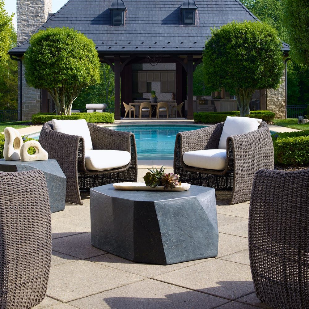 Uttermost Parra Indoor And Outdoor Coffee Table ~ Slate - Image 5