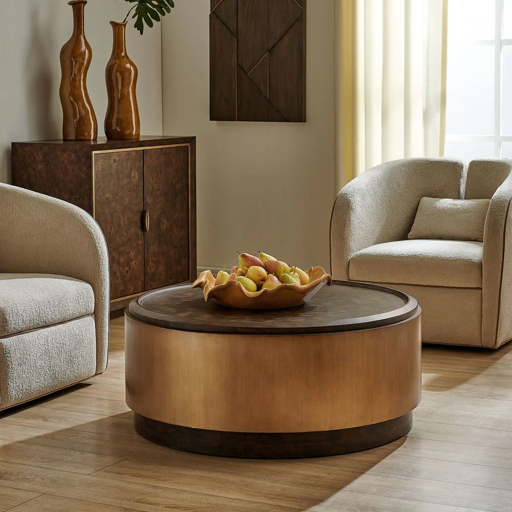 Uttermost Parrish Rich Mappa Burl Wood Coffee Table