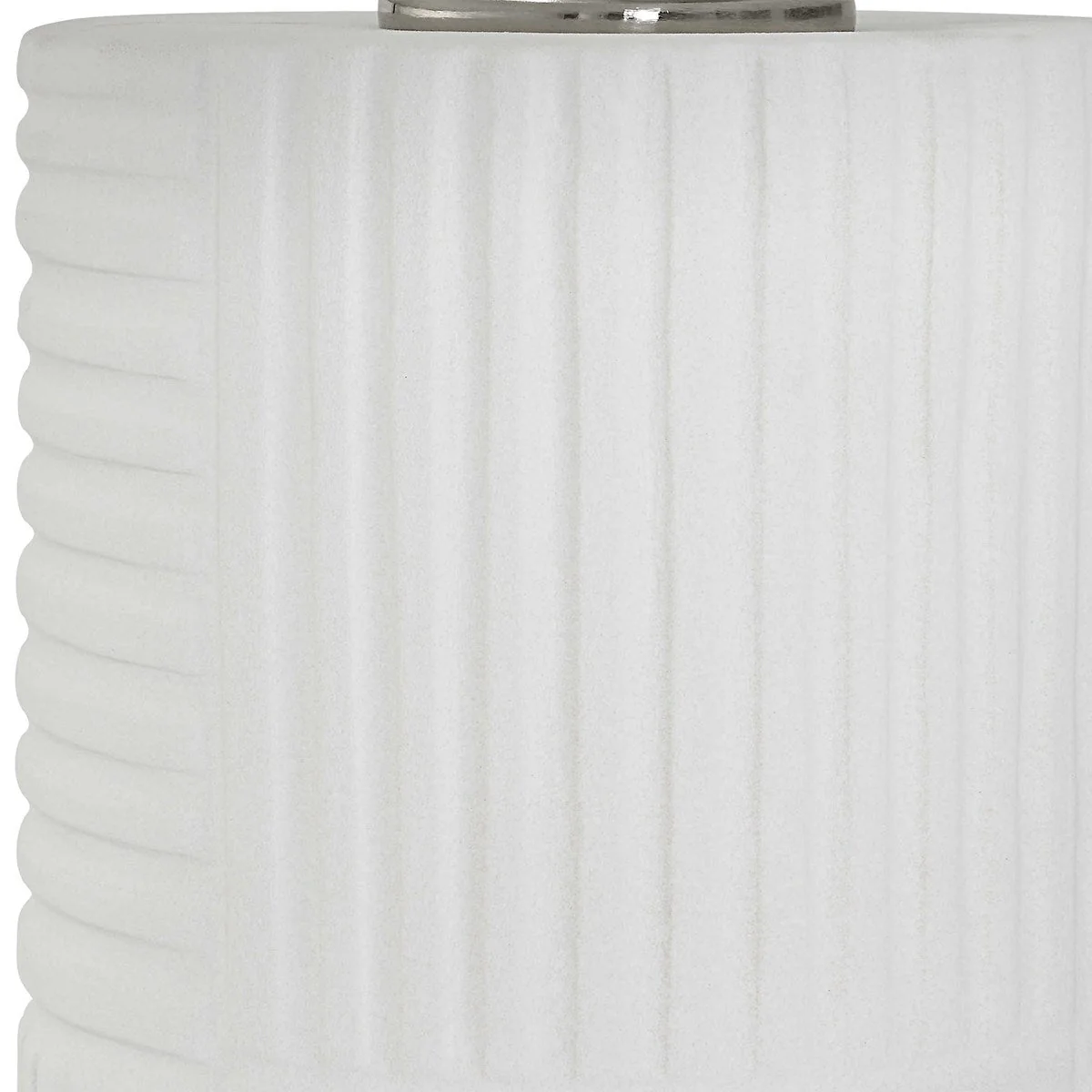 Uttermost Patchwork Soft White Glazed Ceramic Table Lamp With Linen Shade - Image 5