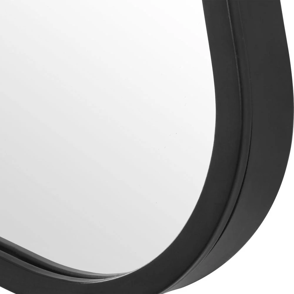 Uttermost Pavia Curvy Sleek Satin Black Vanity Mirror - Image 4
