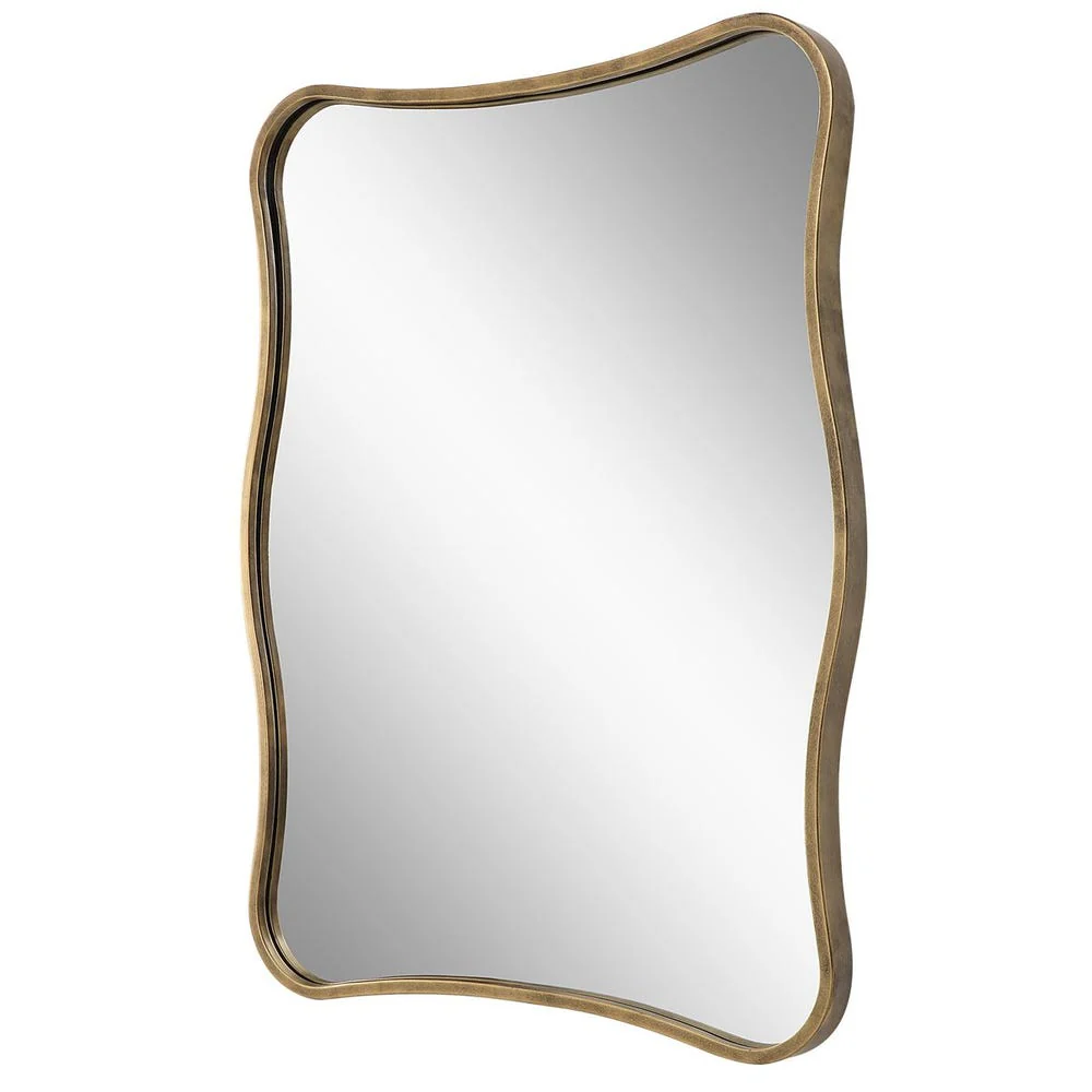 Uttermost Pavia Iron Antique Gold Vanity Mirror - Image 3