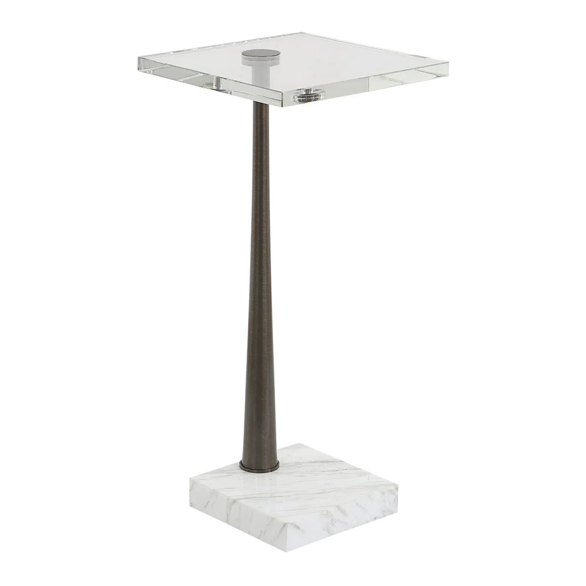 Uttermost Pelton White Marble Drink Table - Image 4