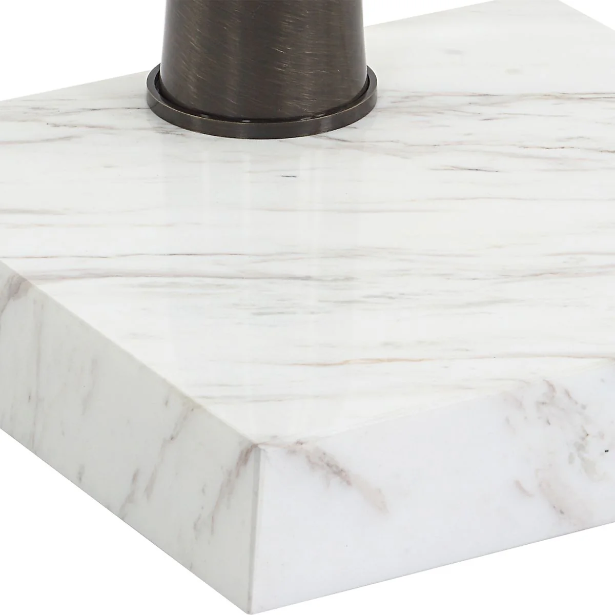 Uttermost Pelton White Marble Drink Table - Image 8