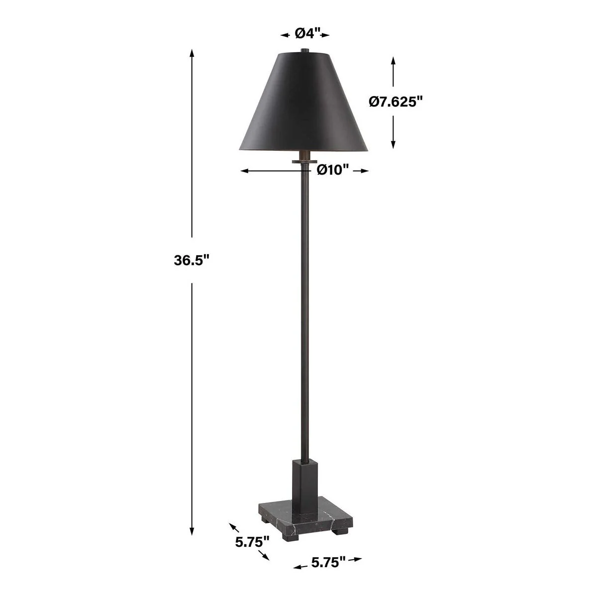 Uttermost Pilot Black Buffet Lamp - Image 7