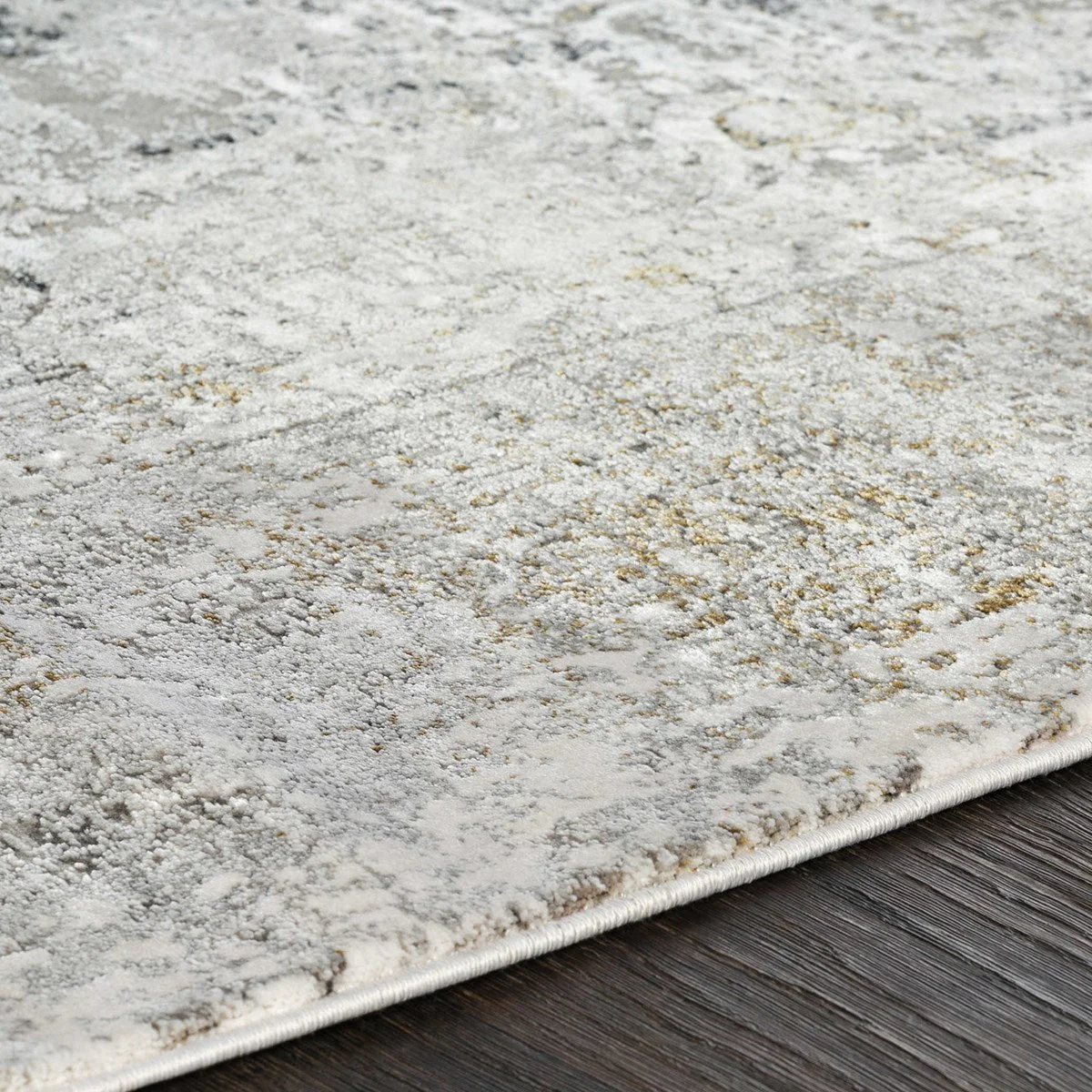 Uttermost Poneto White, Gray, Charcoal and Saffron Rug ~ 9'6" x 13' - Image 6