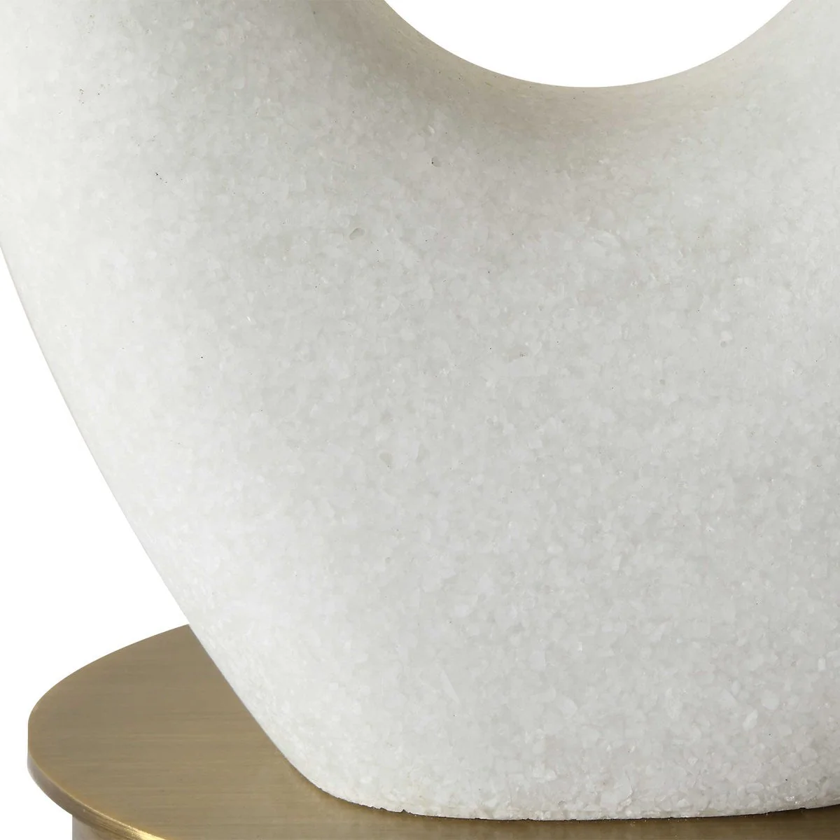 Uttermost Promenade White Stone Table Lamp With Linen Shade - Image 5