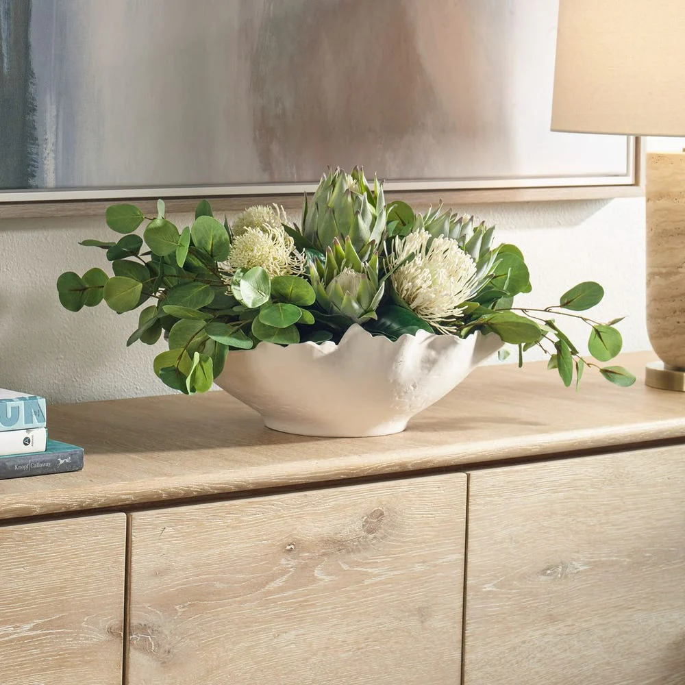 Uttermost Protea Blooms Centerpiece With Lush Eucalyptus Stems - Image 2