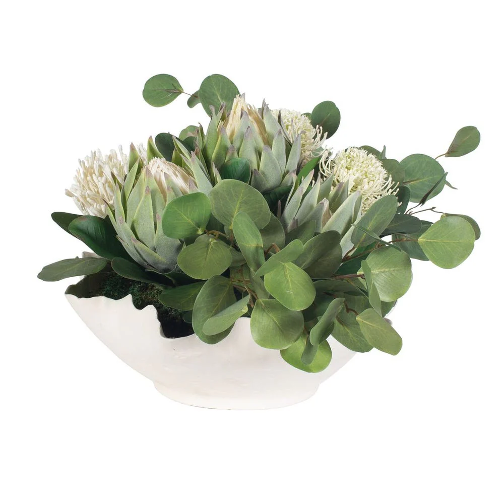 Uttermost Protea Blooms Centerpiece With Lush Eucalyptus Stems - Image 6