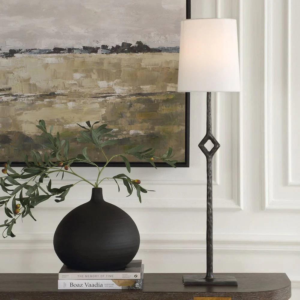 Uttermost Puncture Rustic Bronze Cordless Buffet Lamp