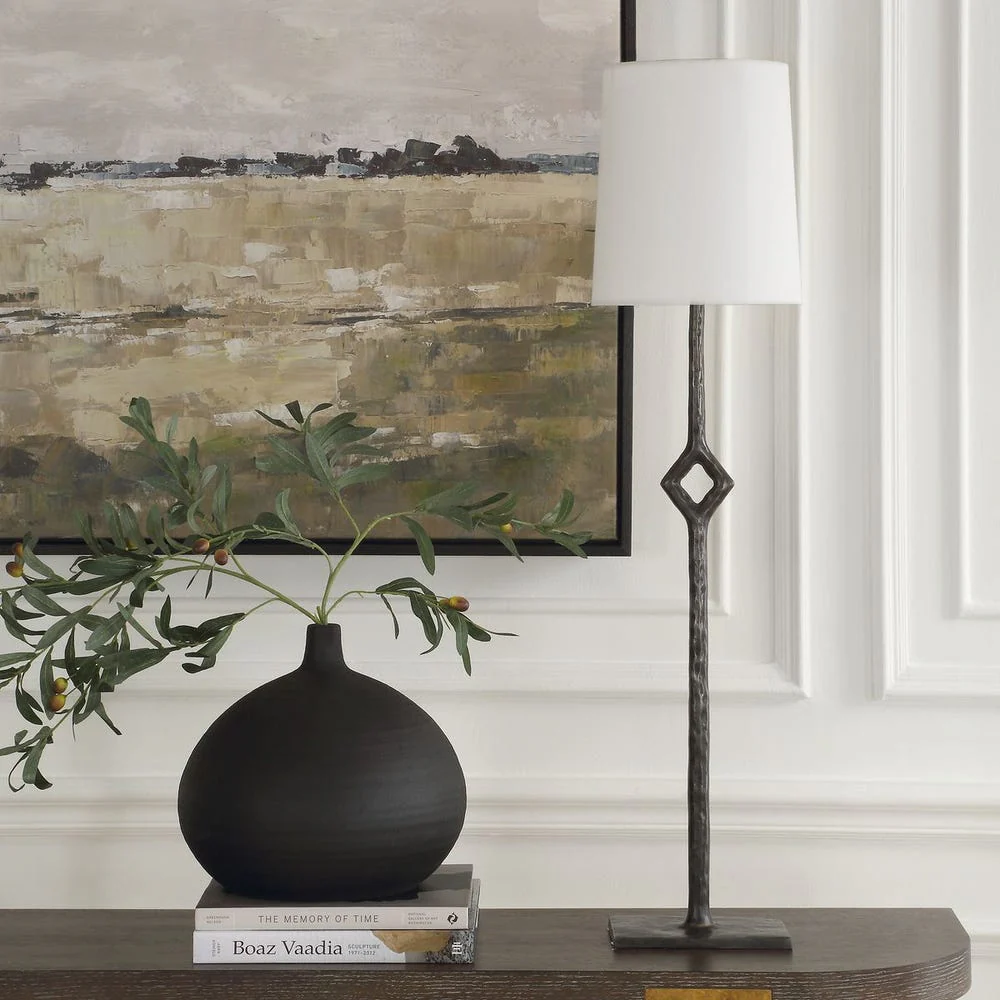 Uttermost Puncture Rustic Bronze Cordless Buffet Lamp - Image 2