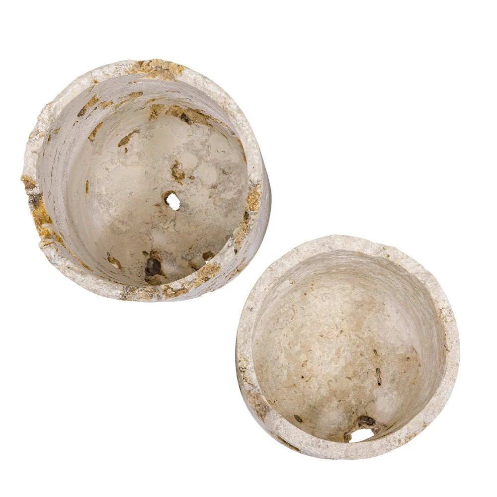 Uttermost Quarried Stone Candle Holders ~ Set Of 2 ~ Indoor & Outdoor Use - Image 11